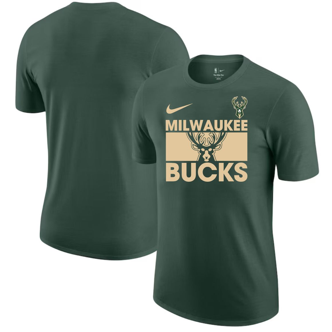 Men 2025 NBA Milwaukee Bucks Green Nike T shirts style 1->nba t-shirts->Sports Accessory